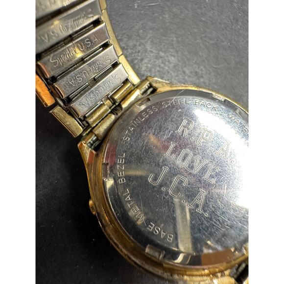 1979 Speidel Men\'s Watch Time TV Shaped Modulator Gold Tone Digital Watch main image 5